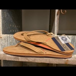 Hari Mari Tan/Fig Flip Flops